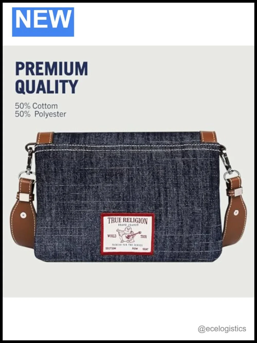 Crossbody Bag with Adjustable Strap Multi-Compartment